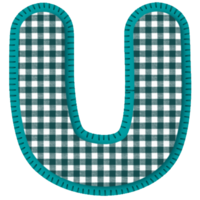 Fabric Alphabet Letter U png