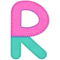 Fabric Alphabet Letter R png