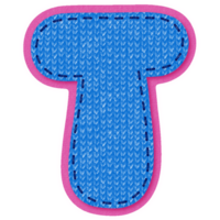 en tissu alphabet lettre t png