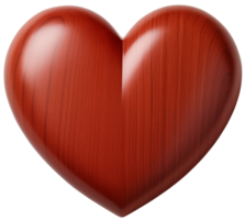 AI generated Wood Hearts of different shapes, Valentine's day on a transparent background png