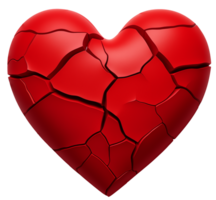 AI generated Hearts of different shapes, Valentine's day on a transparent background png