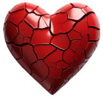 AI generated Hearts of different shapes, Valentine's day on a transparent background png