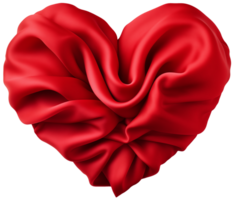 AI generated Cloth Hearts of different shapes, Valentine's day on a transparent background png