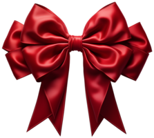 AI generated Red bow isolated on transparent background, png