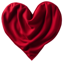 AI generated Cloth Hearts of different shapes, Valentine's day on a transparent background png