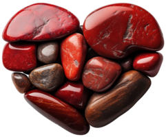 AI generated Rock Hearts of different shapes, Valentine's day on a transparent background png