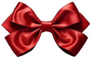 AI generated Red bow isolated on transparent background, png