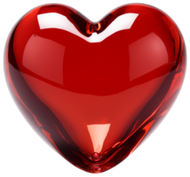 AI generated Glass Hearts of different shapes, Valentine's day on a transparent background png