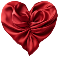 AI generated Cloth Hearts of different shapes, Valentine's day on a transparent background png