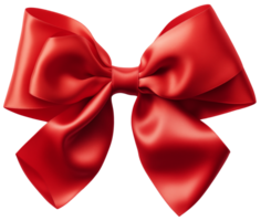 AI generated Red bow isolated on transparent background, png