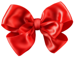 AI generated Red bow isolated on transparent background, png