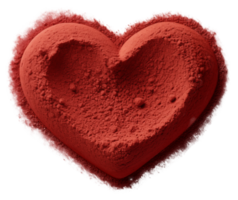 AI generated Sand Hearts of different shapes, Valentine's day on a transparent background png
