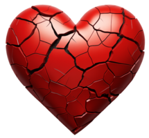 AI generated Hearts of different shapes, Valentine's day on a transparent background png