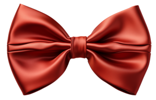 AI generated Red bow isolated on transparent background, png