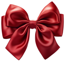 AI generated Red bow isolated on transparent background, png