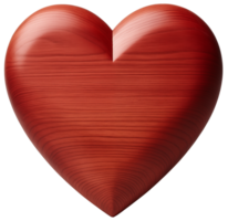 AI generated Wood Hearts of different shapes, Valentine's day on a transparent background png