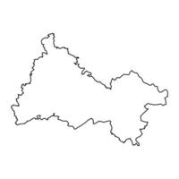 Diekirch canton map, administrative division of Luxembourg. Vector illustration.