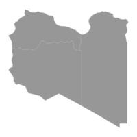 Libya map with Provinces. Vector illustration.