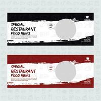 Food Web Banner Template Design vector