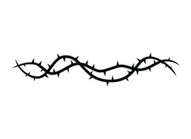 Blackthorn branches with thorns icon isolated on white background. Vector illustration.