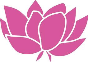 Lotus flower doodle icon Stencil vector