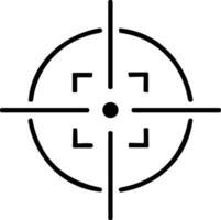 Target and destination. Target and aim, targeting and aiming. Crosshair, gun sight vector icon. Bullseye, black target or aim symbol. Military rifle scope, shooting mark