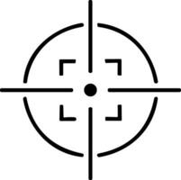 Target and destination. Target and aim, targeting and aiming. Crosshair, gun sight vector icon. Bullseye, black target or aim symbol. Military rifle scope, shooting mark