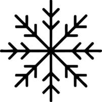 snowflakes thin line icon. simple snowflake, for report, presentation, diagram, web design. ice symbol vector