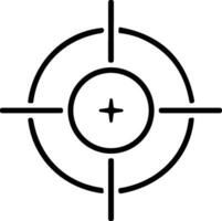 Target and destination. Target and aim, targeting and aiming. Crosshair, gun sight vector icon. Bullseye, black target or aim symbol. Military rifle scope, shooting mark