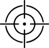 Target and destination. Target and aim, targeting and aiming. Crosshair, gun sight vector icon. Bullseye, black target or aim symbol. Military rifle scope, shooting mark