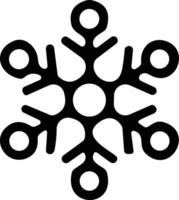 copos de nieve Delgado línea icono. sencillo copo de nieve, para informe, presentación, diagrama, web diseño. hielo símbolo vector