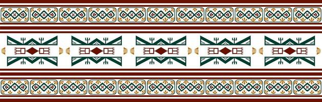 Vector colorful native american seamless pattern. Endless Aztec, Maya, Inca ornament. Drawing for border and frame
