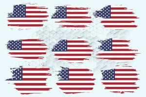 American Flag Silhouette, grunge USA flag set vector, grunge, flag, silhouette, independence, July, 4th of July, 4th July, flag silhouette vector