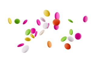 coloré Chocolat bonbons pilules 3d illustration png