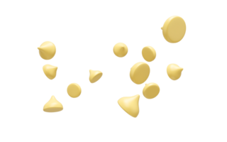 Weiß Schokolade Chips 3d Illustration png