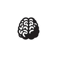 Brain Logo silhouette design vector template. Brainstorm think idea Logotype concept icon.