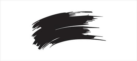 Black paint brush strokes, ink splashes and artistic design elements. Free PNG vector