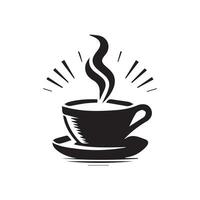 Hot coffee cup vector icon illustration. Free Vector