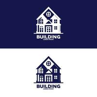 Building icon. Containing house, office, bank, school, hotel, shop, university and hospital icons. Solid icon collection. Vector illustration.