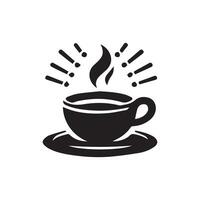 Hot coffee cup vector icon illustration. Free Vector