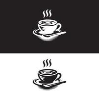 Hot coffee cup vector icon illustration. Free Vector