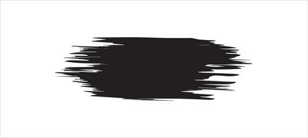 Black paint brush strokes, ink splashes and artistic design elements. Free PNG vector