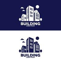 Building icon. Containing house, office, bank, school, hotel, shop, university and hospital icons. Solid icon collection. Vector illustration.