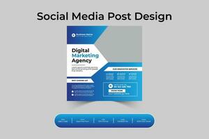 Social media post design and square banner with creative, professional, eye catching and modern layout vector