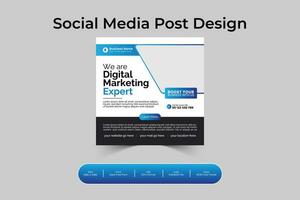 Social media post design and square banner with creative, professional, eye catching and modern layout vector