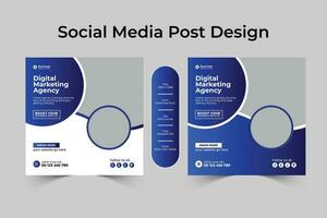 Social media post design and square banner with creative, professional, eye catching and modern layout vector