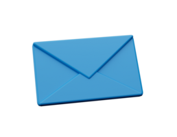 3d azul fechar enviar envelope ícone Novo mensagem 3d ilustração png
