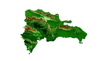 república dominicana mapa topográfico 3d mapa realista color 3d ilustración png