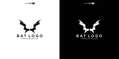 wild bat house logo design vector icon