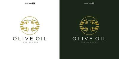 Olive logo icon design template flat. Natural extra virgin oil. beauty, cosmetic vector